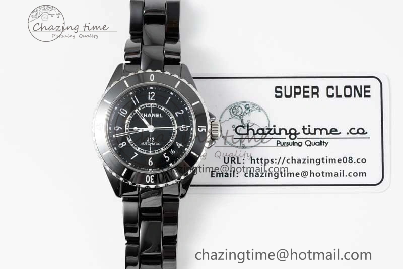 J13 38mm H5697 HTF 1:1 Best Edition Black Korea Ceramic Numeral Markers Dial on Bracelet Calibre 12.1