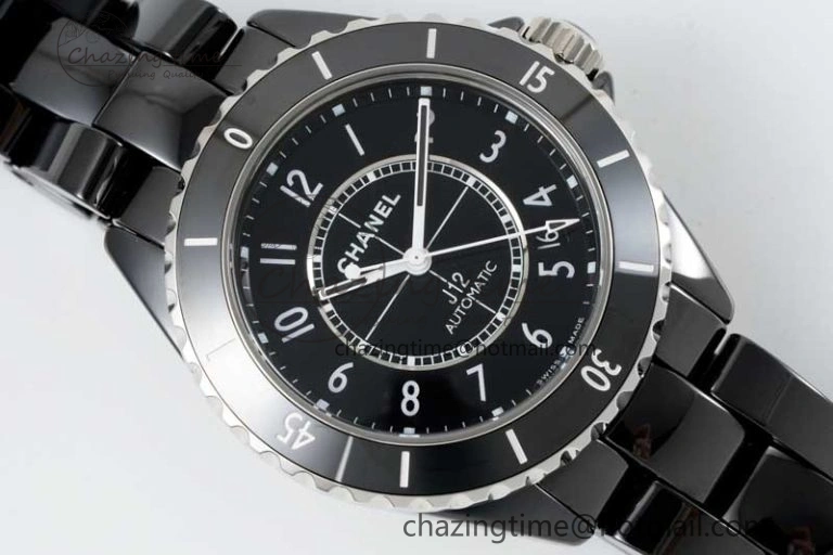 J13 38mm H5697 HTF 1:1 Best Edition Black Korea Ceramic Numeral Markers Dial on Bracelet Calibre 12.1