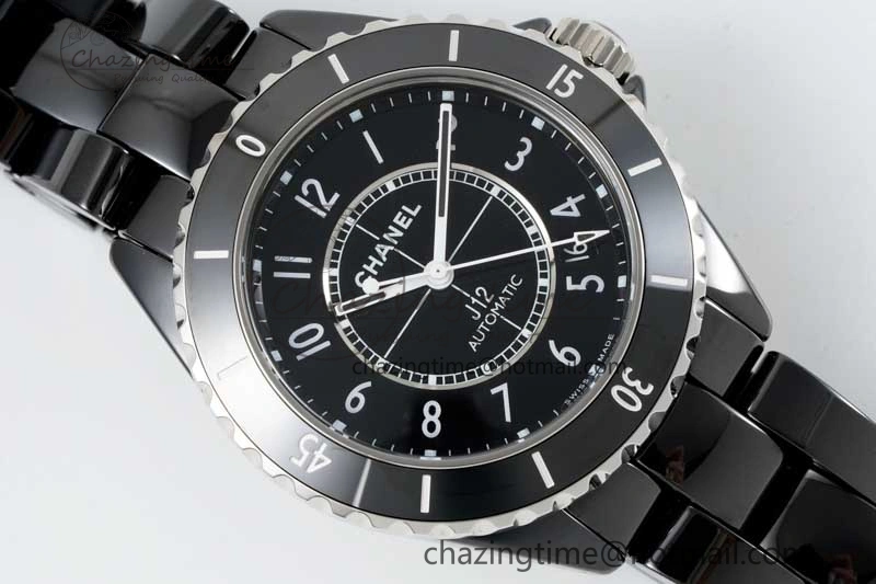 J13 38mm H5697 HTF 1:1 Best Edition Black Korea Ceramic Numeral Markers Dial on Bracelet Calibre 12.1