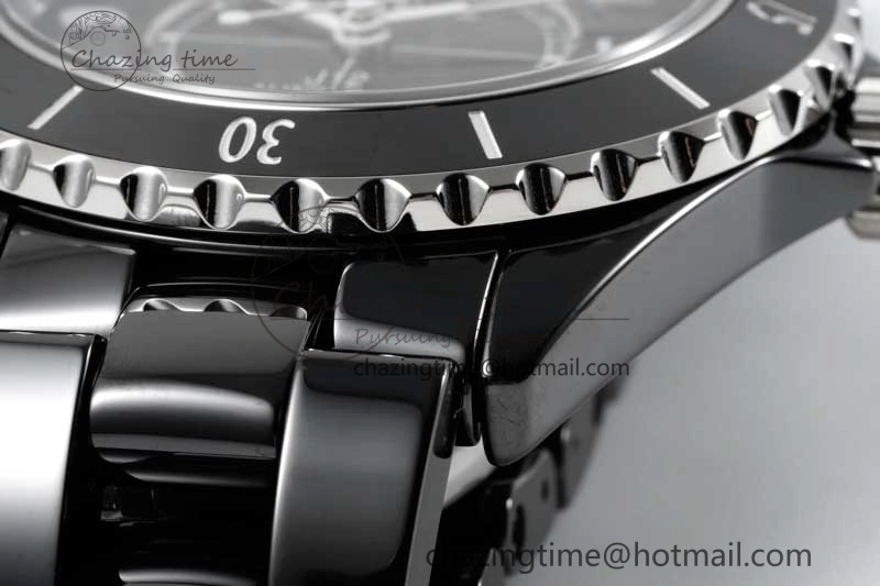 J13 38mm H5697 HTF 1:1 Best Edition Black Korea Ceramic Numeral Markers Dial on Bracelet Calibre 12.1