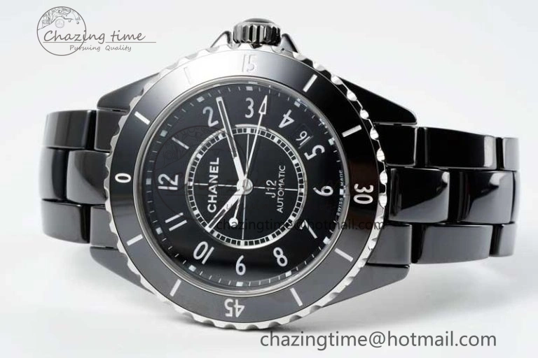 J13 38mm H5697 HTF 1:1 Best Edition Black Korea Ceramic Numeral Markers Dial on Bracelet Calibre 12.1