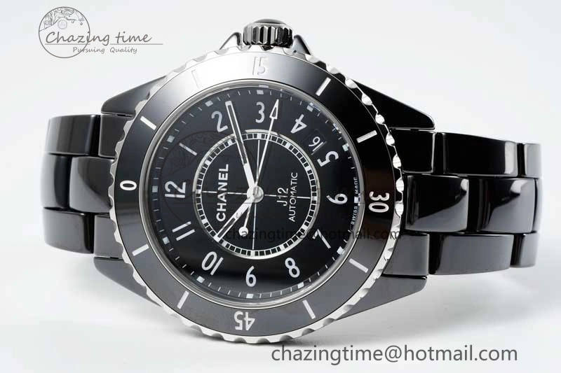 J13 38mm H5697 HTF 1:1 Best Edition Black Korea Ceramic Numeral Markers Dial on Bracelet Calibre 12.1
