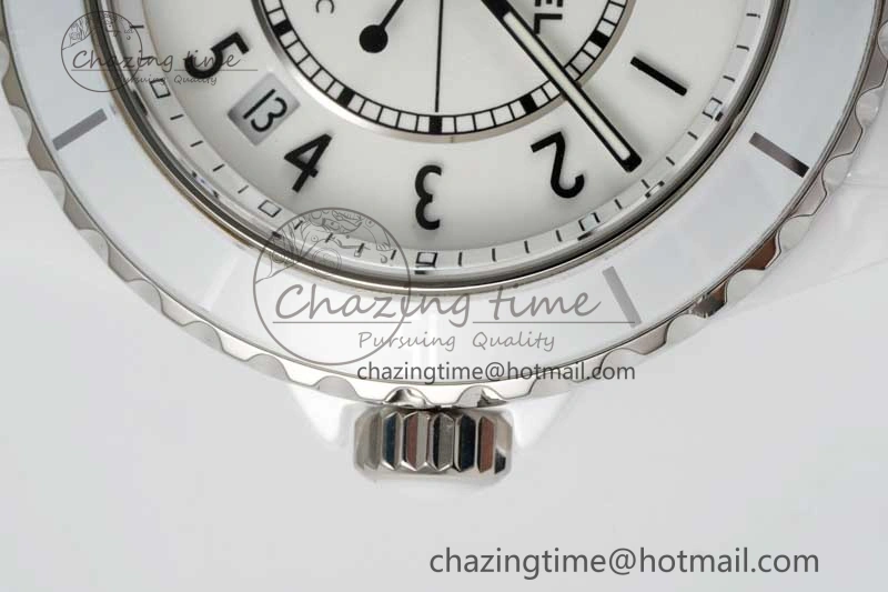 J13 38mm H5700 HTF 1:1 Best Edition White Ceramic Numeral Markers Dial on Bracelet Calibre 12.1