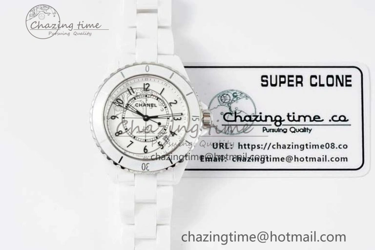 J13 38mm H5700 HTF 1:1 Best Edition White Ceramic Numeral Markers Dial on Bracelet Calibre 12.1