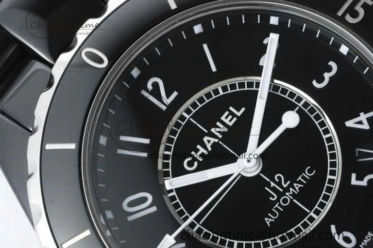 J13 38mm HTF 1:1 Best Edition Black Korea Ceramic Numeral Markers Dial on Bracelet A2892