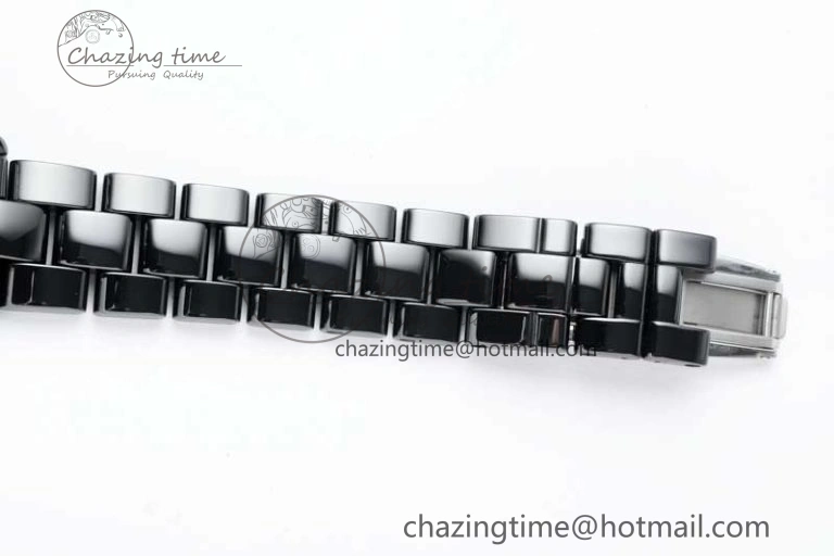 J13 38mm HTF 1:1 Best Edition Black Korea Ceramic Numeral Markers Dial on Bracelet A2892