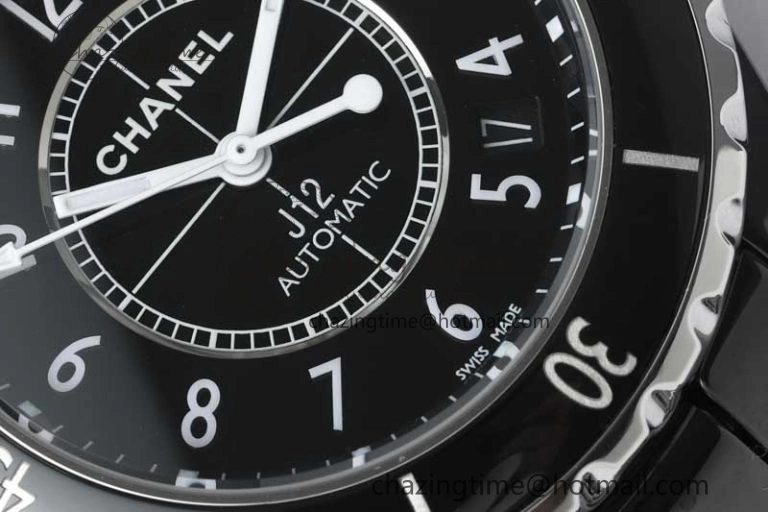 J13 38mm HTF 1:1 Best Edition Black Korea Ceramic Numeral Markers Dial on Bracelet A2892