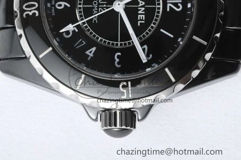 J13 38mm HTF 1:1 Best Edition Black Korea Ceramic Numeral Markers Dial on Bracelet A2892