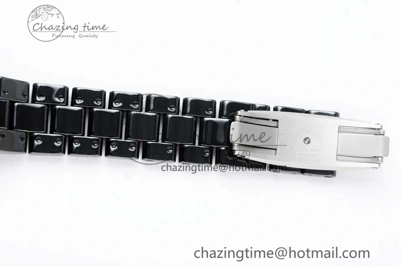 J13 38mm HTF 1:1 Best Edition Black Korea Ceramic Numeral Markers Dial on Bracelet A2892