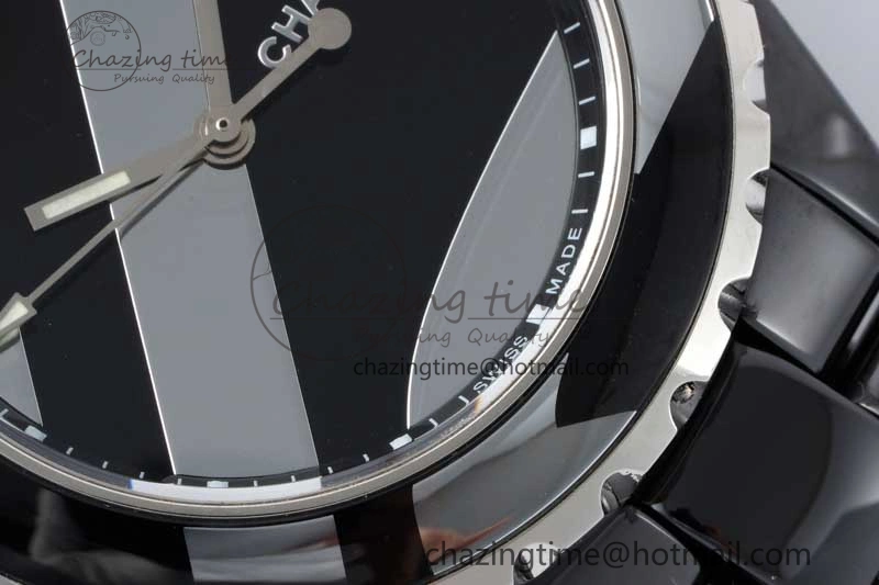 J13 38mm HTF 1:1 Best Edition Black Korea Ceramic Stripe Dial on Bracelet A2892