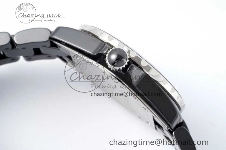 J13 38mm HTF 1:1 Best Edition Black Korea Ceramic Stripe Dial on Bracelet A2892