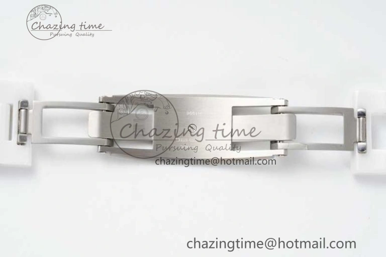 J13 38mm HTF 1:1 Best Edition White Ceramic Numeral Markers Dial on Bracelet Calibre 12.1