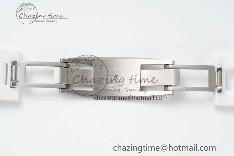 J13 38mm HTF 1:1 Best Edition White Ceramic Numeral Markers Dial on Bracelet Calibre 12.1