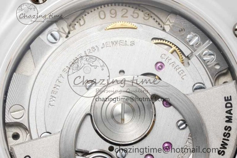 J13 38mm HTF 1:1 Best Edition White Ceramic Numeral Markers Dial on Bracelet Calibre 12.1