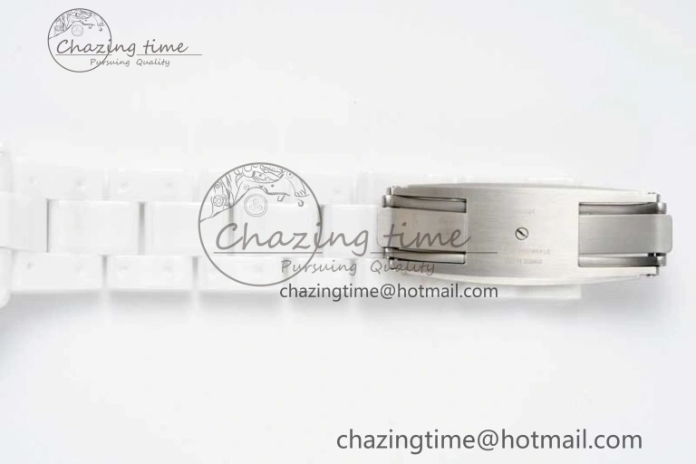 J13 38mm HTF 1:1 Best Edition White Ceramic Numeral Markers Dial on Bracelet Calibre 12.1
