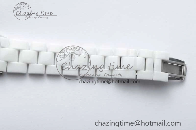 J13 38mm HTF 1:1 Best Edition White Korea Ceramic Numeral Markers Dial on Bracelet A2892