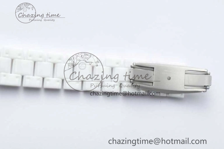 J13 38mm HTF 1:1 Best Edition White Korea Ceramic Numeral Markers Dial on Bracelet A2892