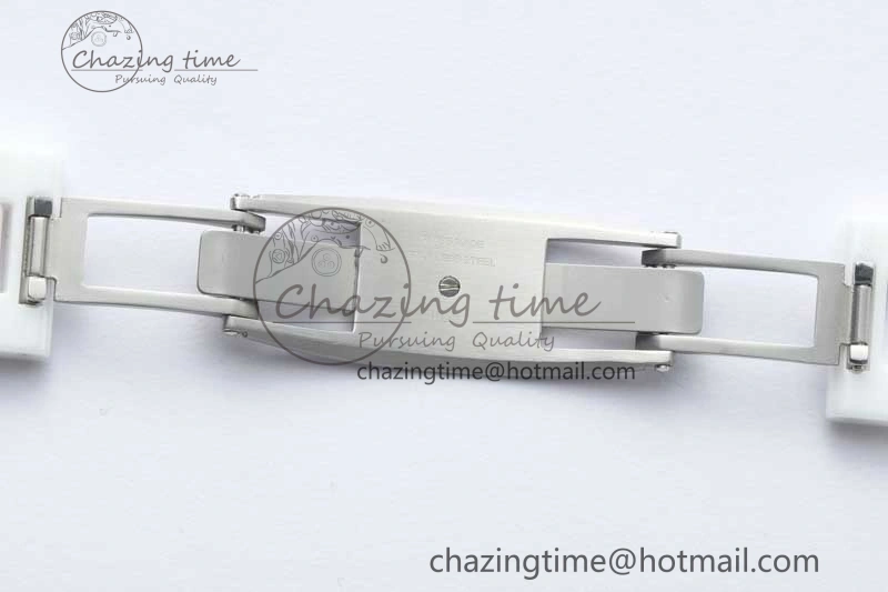 J13 38mm HTF 1:1 Best Edition White Korea Ceramic Numeral Markers Dial on Bracelet A2892