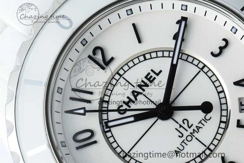 J13 38mm HTF 1:1 Best Edition White Korea Ceramic Numeral Markers Dial on Bracelet A2892