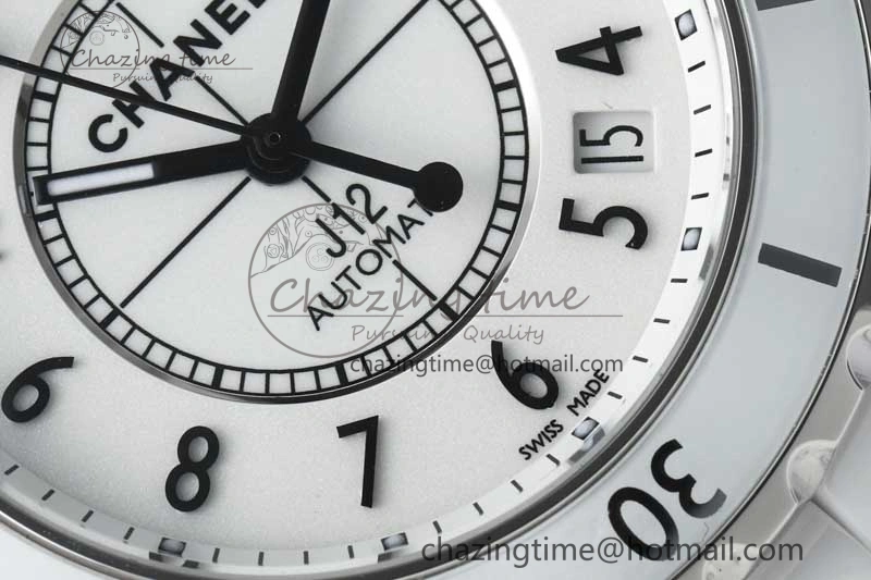 J13 38mm HTF 1:1 Best Edition White Korea Ceramic Numeral Markers Dial on Bracelet A2892