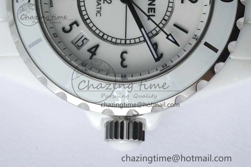 J13 38mm HTF 1:1 Best Edition White Korea Ceramic Numeral Markers Dial on Bracelet A2892