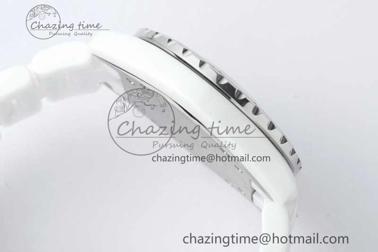J13 38mm HTF 1:1 Best Edition White Korea Ceramic Numeral Markers Dial on Bracelet A2892