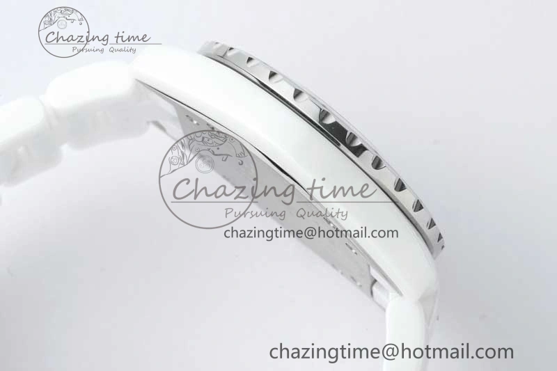 J13 38mm HTF 1:1 Best Edition White Korea Ceramic Numeral Markers Dial on Bracelet A2892