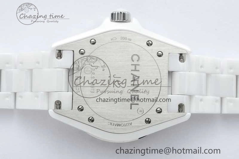 J13 38mm HTF 1:1 Best Edition White Korea Ceramic Numeral Markers Dial on Bracelet A2892
