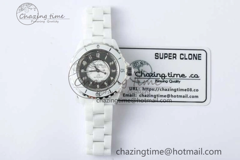 J13 38mm HTF 1:1 Best Edition White Korea Ceramic Silver Dial on Bracelet A2892