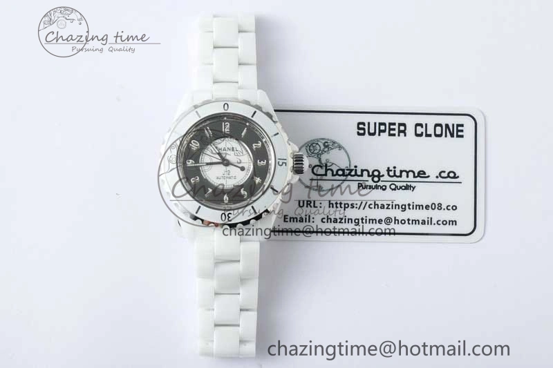 J13 38mm HTF 1:1 Best Edition White Korea Ceramic Silver Dial on Bracelet A2892