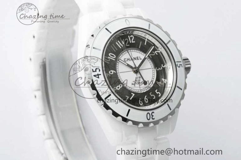 J13 38mm HTF 1:1 Best Edition White Korea Ceramic Silver Dial on Bracelet A2892