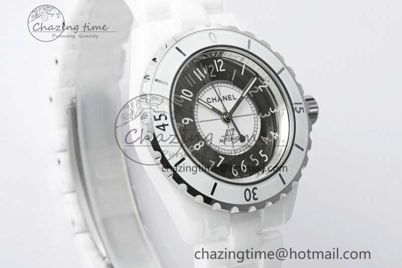 J13 38mm HTF 1:1 Best Edition White Korea Ceramic Silver Dial on Bracelet A2892
