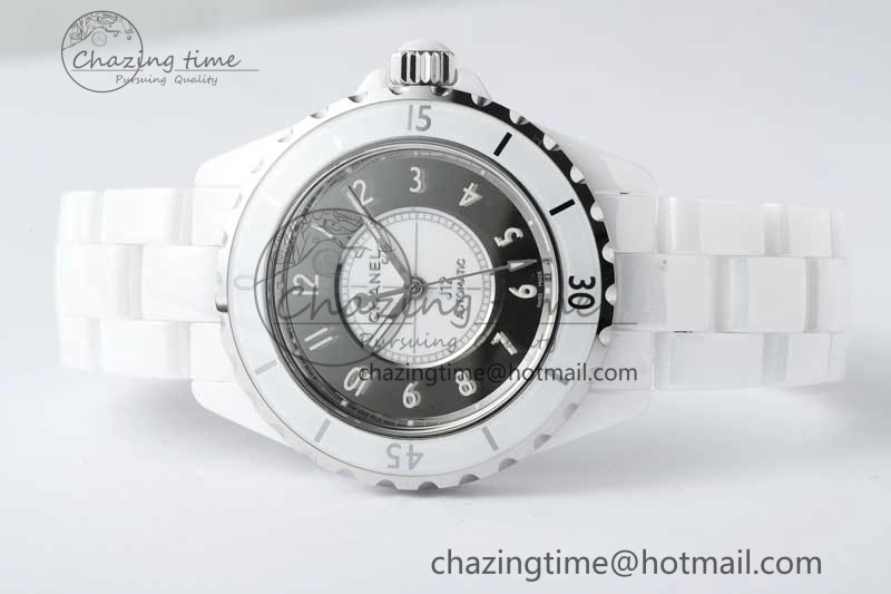 J13 38mm HTF 1:1 Best Edition White Korea Ceramic Silver Dial on Bracelet A2892