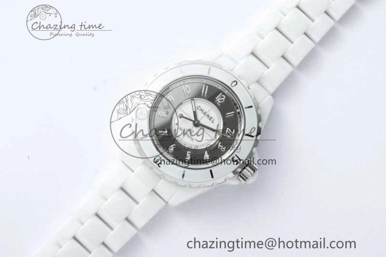 J13 38mm HTF 1:1 Best Edition White Korea Ceramic Silver Dial on Bracelet A2892