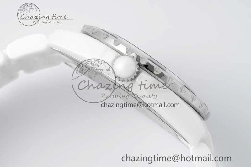 J13 38mm HTF 1:1 Best Edition White Korea Ceramic Stripe Dial on Bracelet A2892