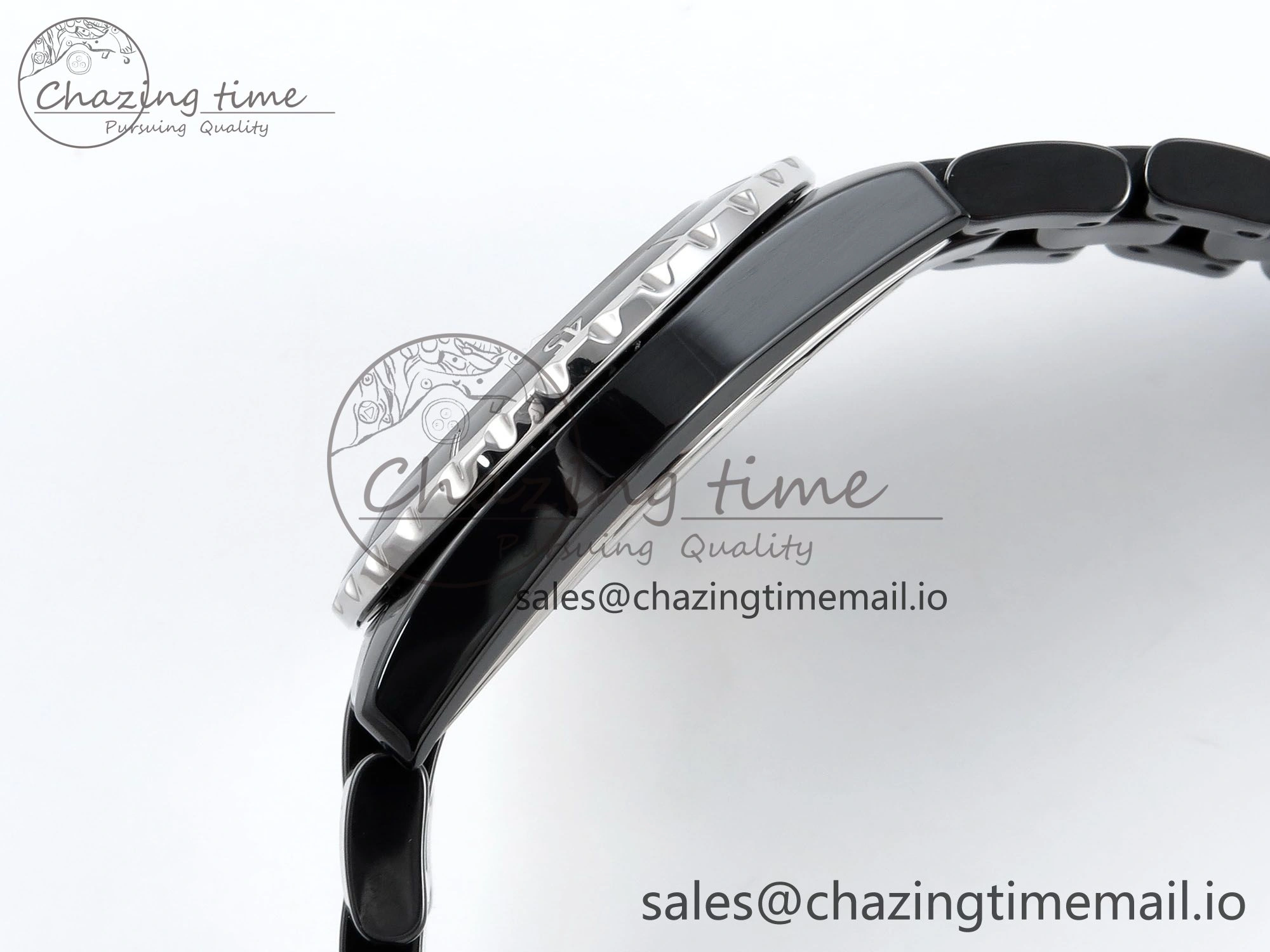 J13 38mm White Ceramic HTF 1:1 Best Edition Black Boy Pattern Dial on Bracelet A2892