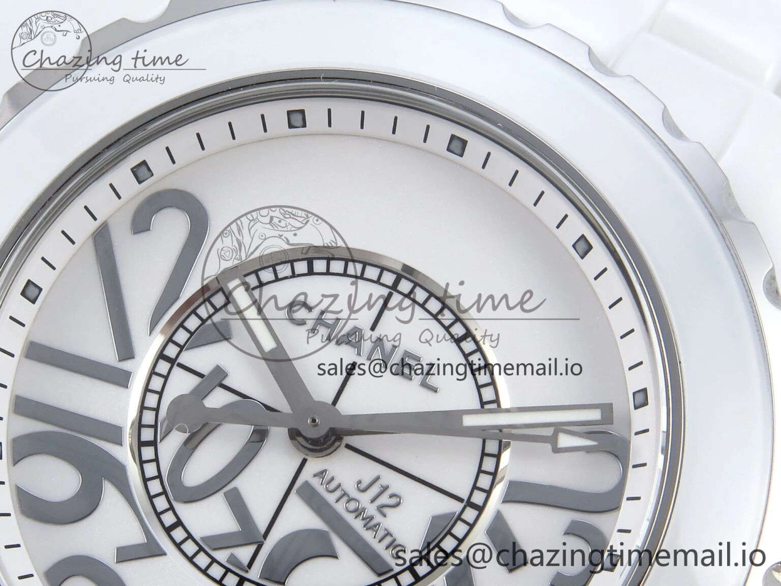 J13 38mm White Ceramic HTF 1:1 Best Edition Numbers Dial on Bracelet A2892