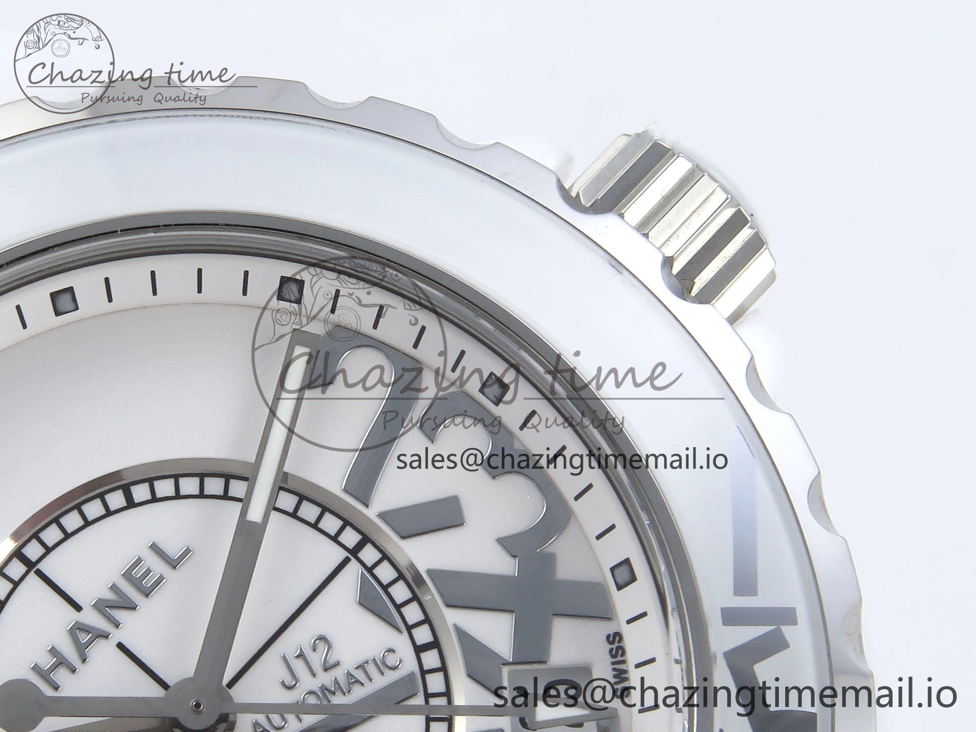 J13 38mm White Ceramic HTF 1:1 Best Edition Numbers Dial on Bracelet A2892