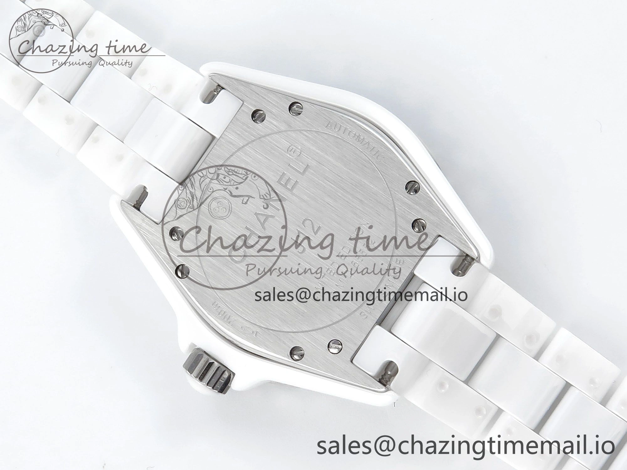 J13 38mm White Ceramic HTF 1:1 Best Edition Numbers Dial on Bracelet A2892