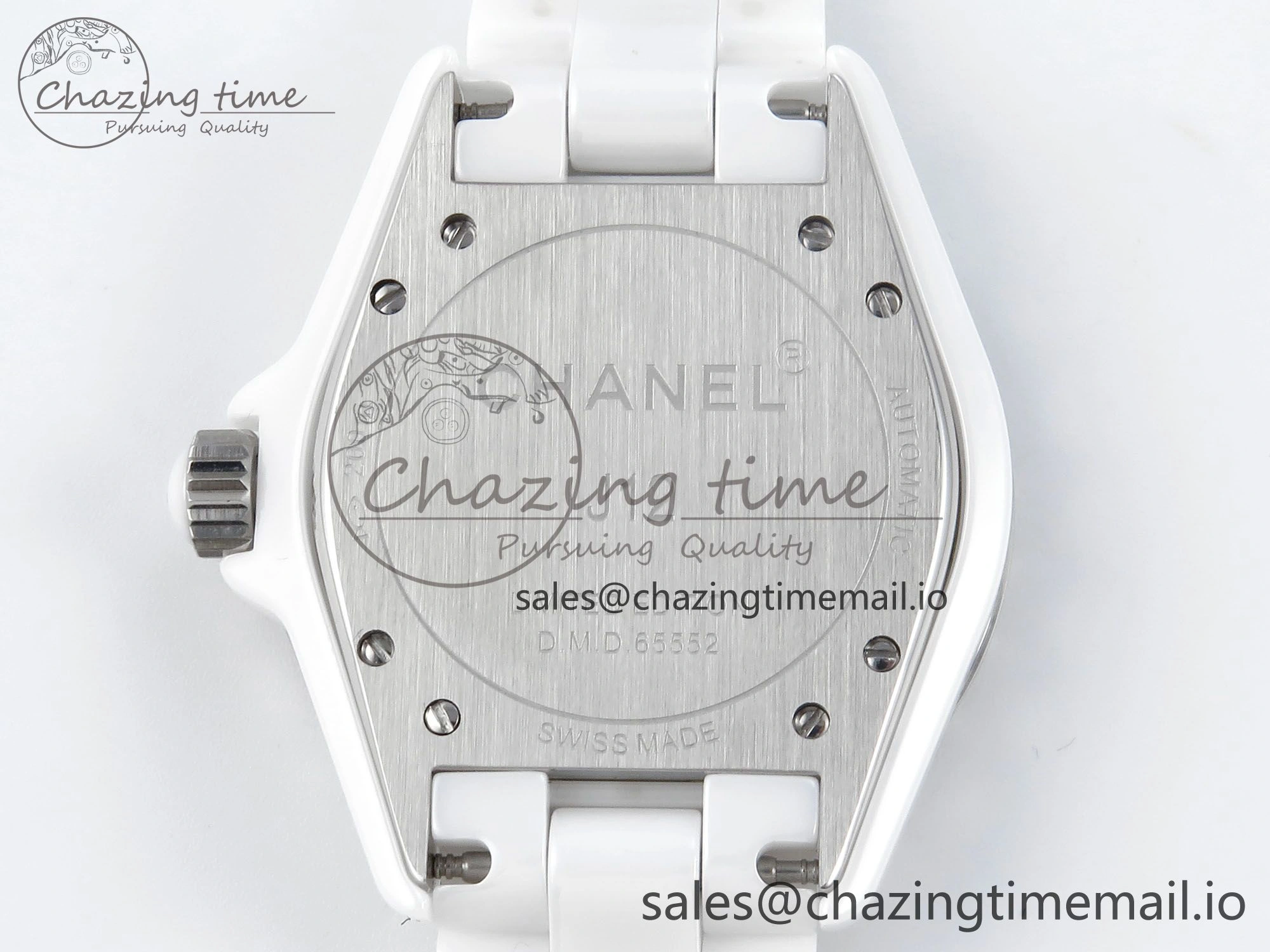 J13 38mm White Ceramic HTF 1:1 Best Edition Numbers Dial on Bracelet A2892
