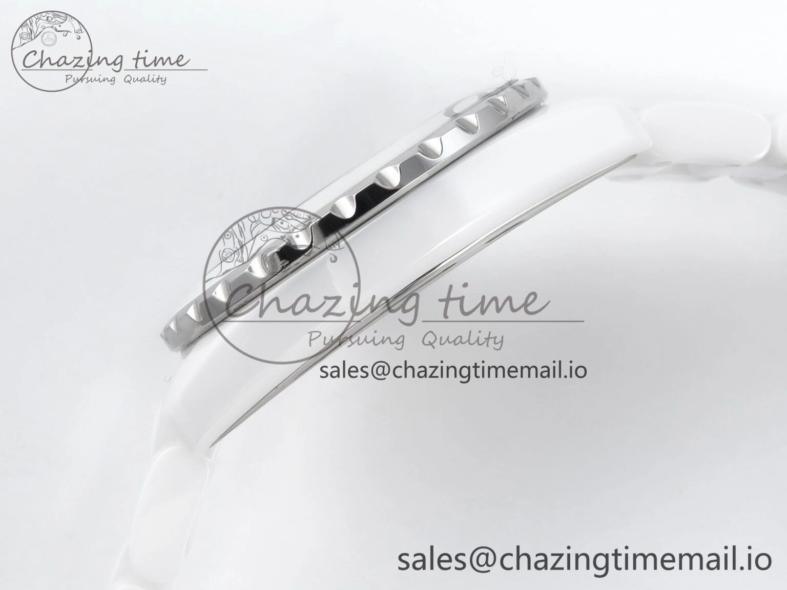 J13 38mm White Ceramic HTF 1:1 Best Edition Numbers Dial on Bracelet A2892