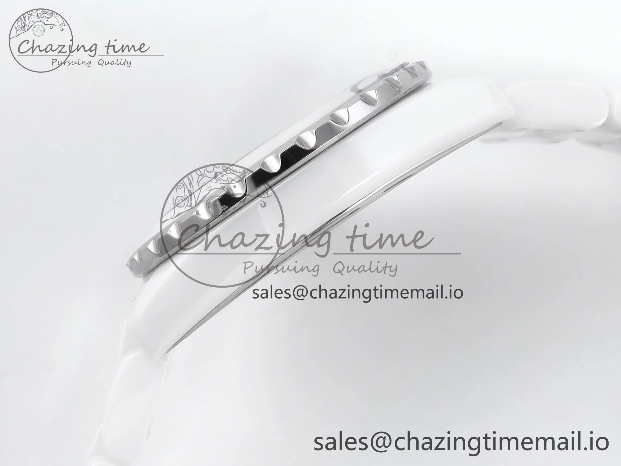 J13 38mm White Ceramic HTF 1:1 Best Edition Numbers Dial on Bracelet A2892