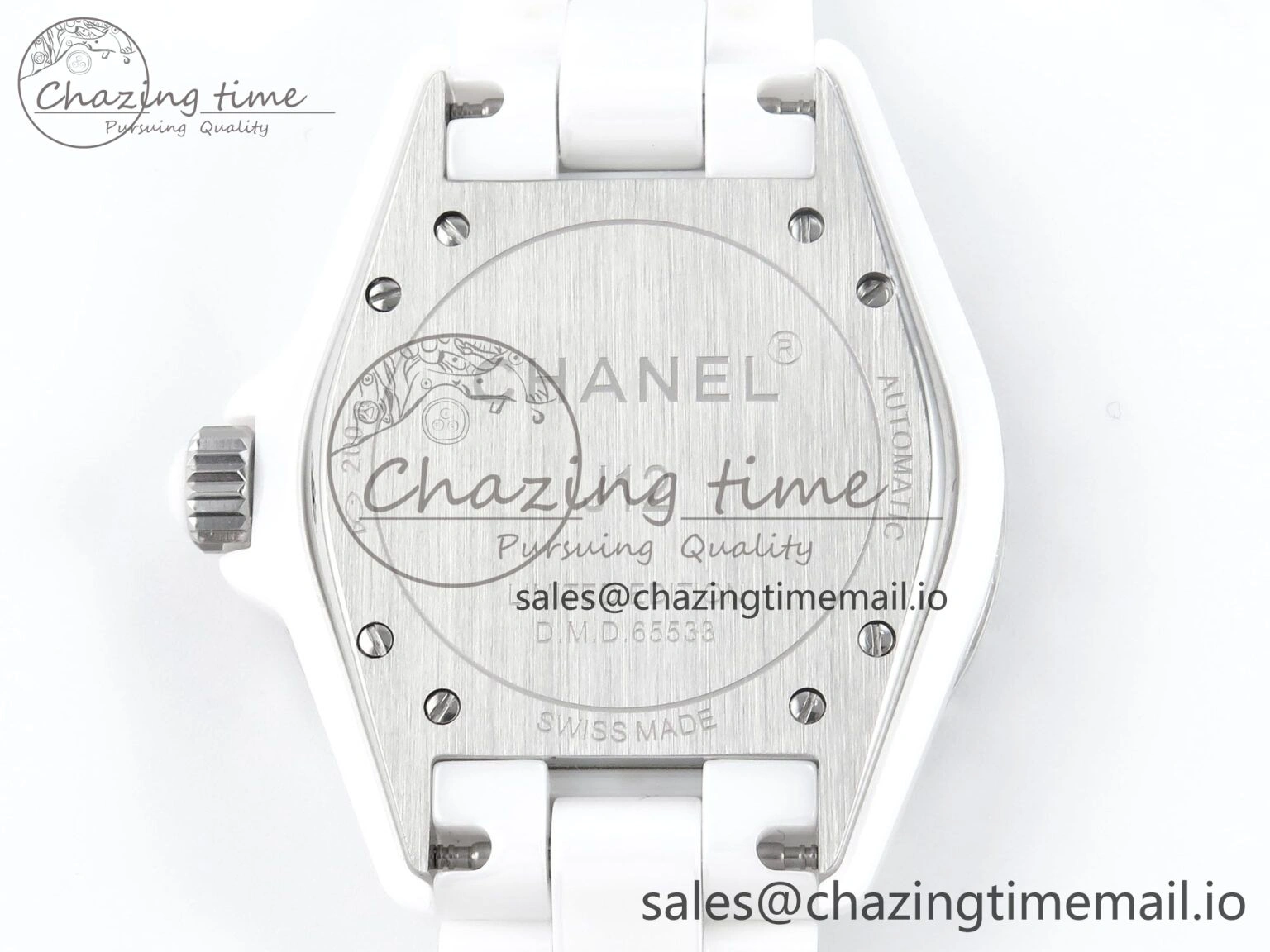 J13 38mm White Ceramic HTF 1:1 Best Edition Pink Dial Diamonds Makers on Bracelet A2892