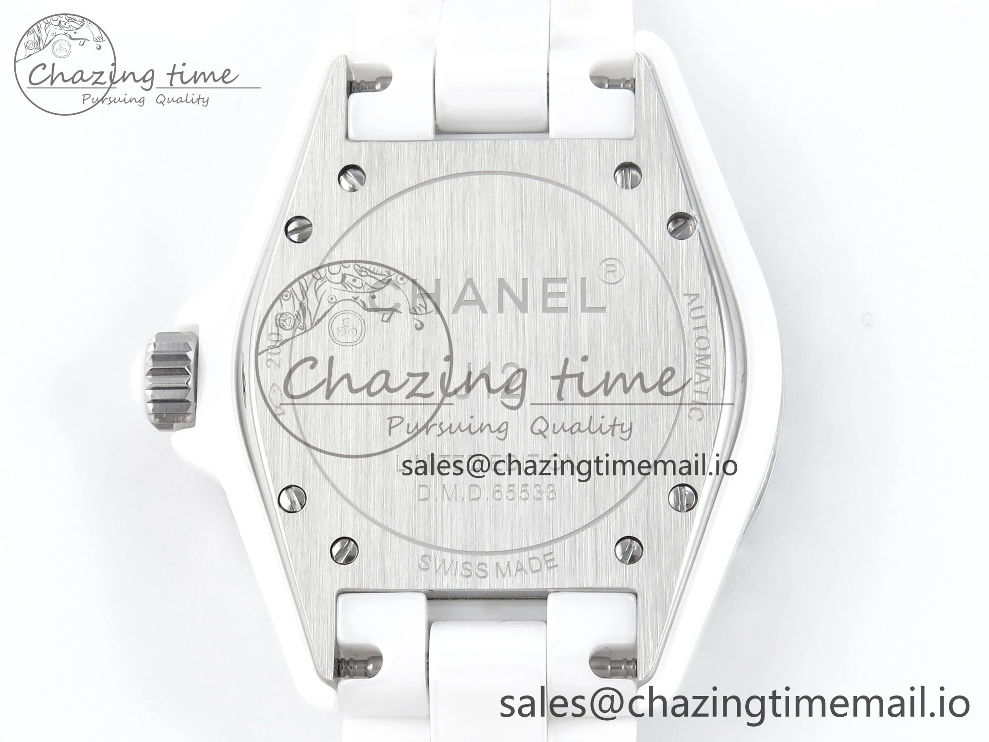 J13 38mm White Ceramic HTF 1:1 Best Edition Pink Dial Diamonds Makers on Bracelet A2892