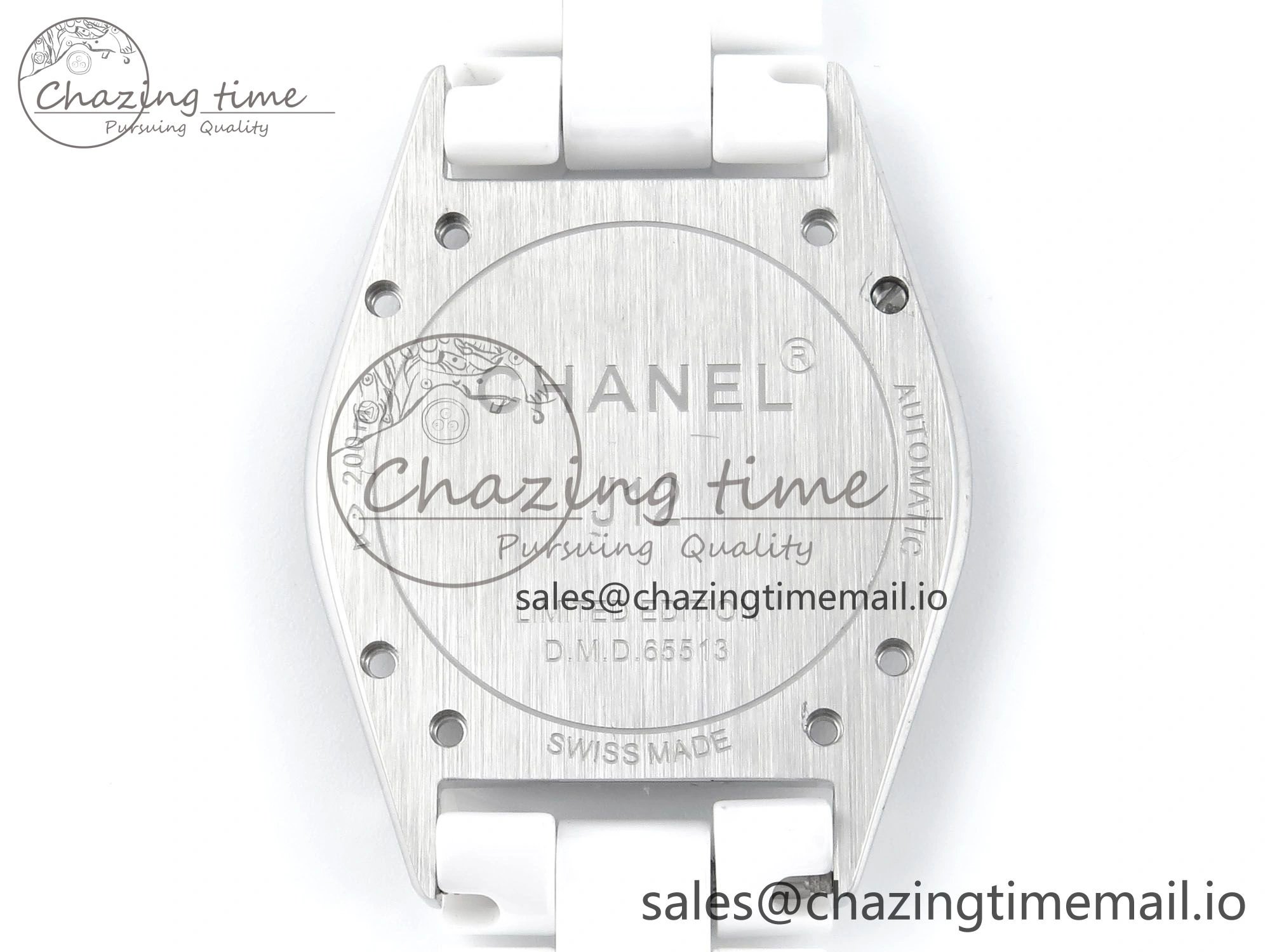 J13 38mm White Ceramic HTF 1:1 Best Edition Pink MOP Dial Diamonds Markers on Bracelet A2892