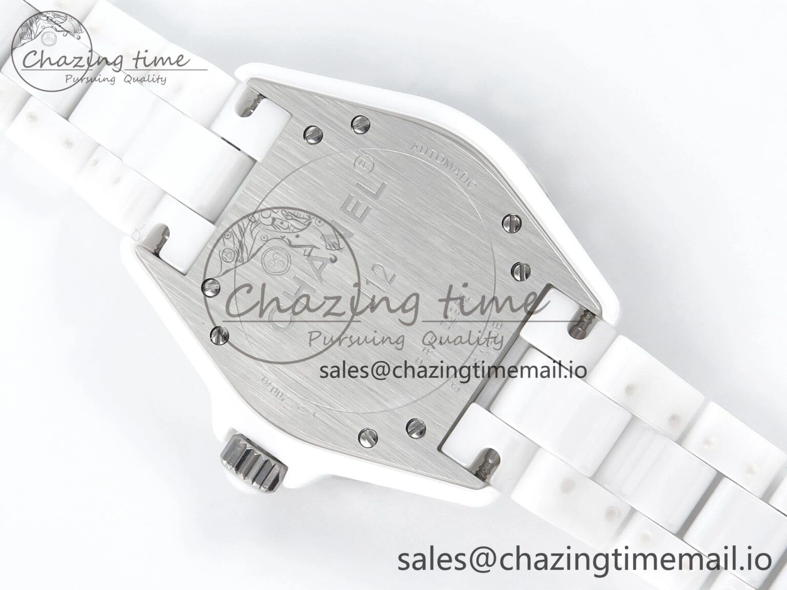 J13 38mm White Ceramic HTF 1:1 Best Edition White Dial Diamonds Numbers Makers on Bracelet A2892