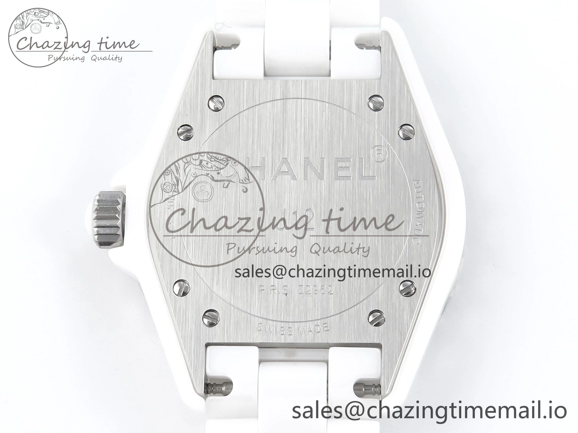 J13 38mm White Ceramic HTF 1:1 Best Edition White Dial Diamonds Numbers Makers on Bracelet A2892