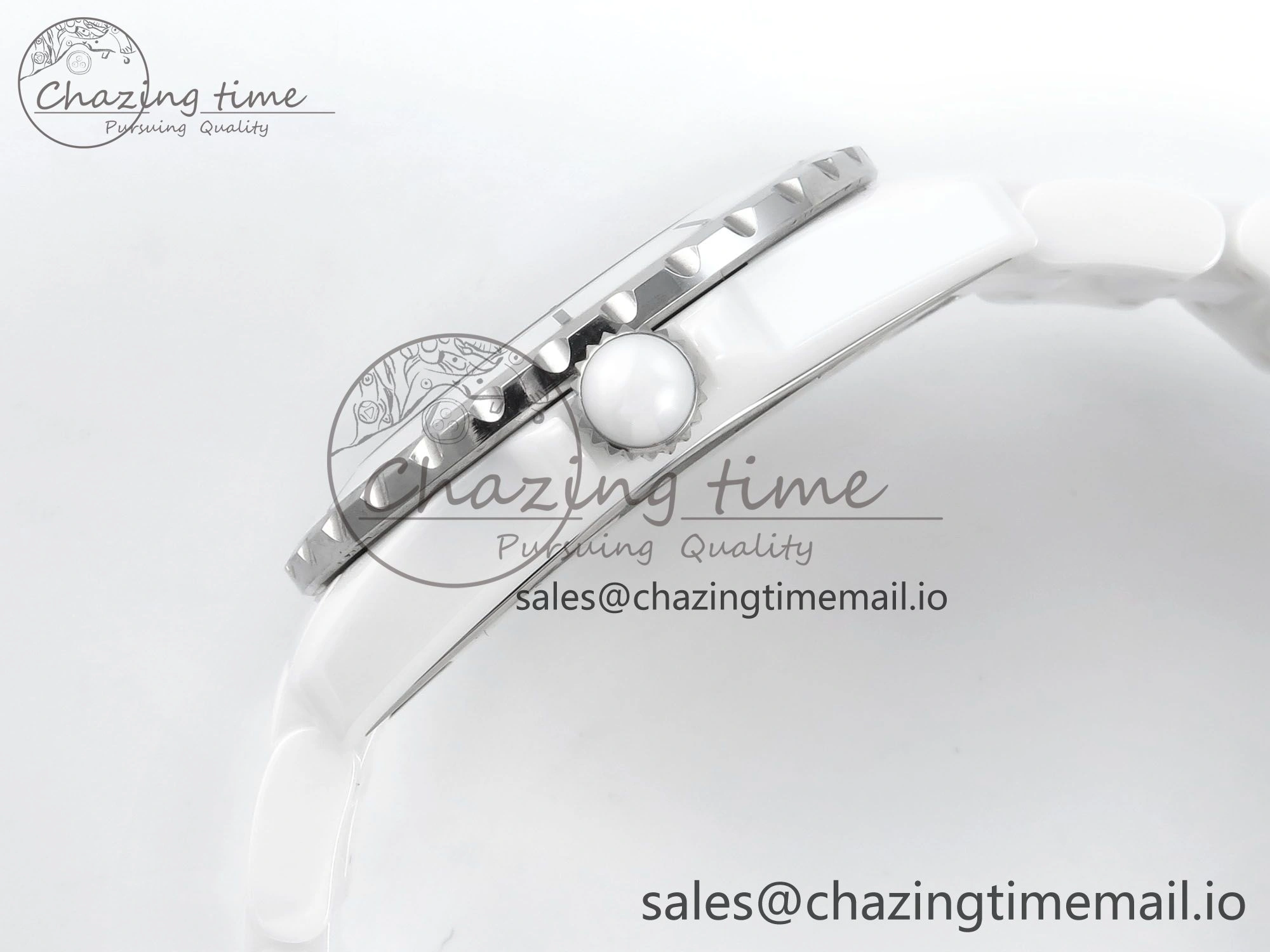 J13 38mm White Ceramic HTF 1:1 Best Edition White Dial Numbers Makers on Bracelet A2892