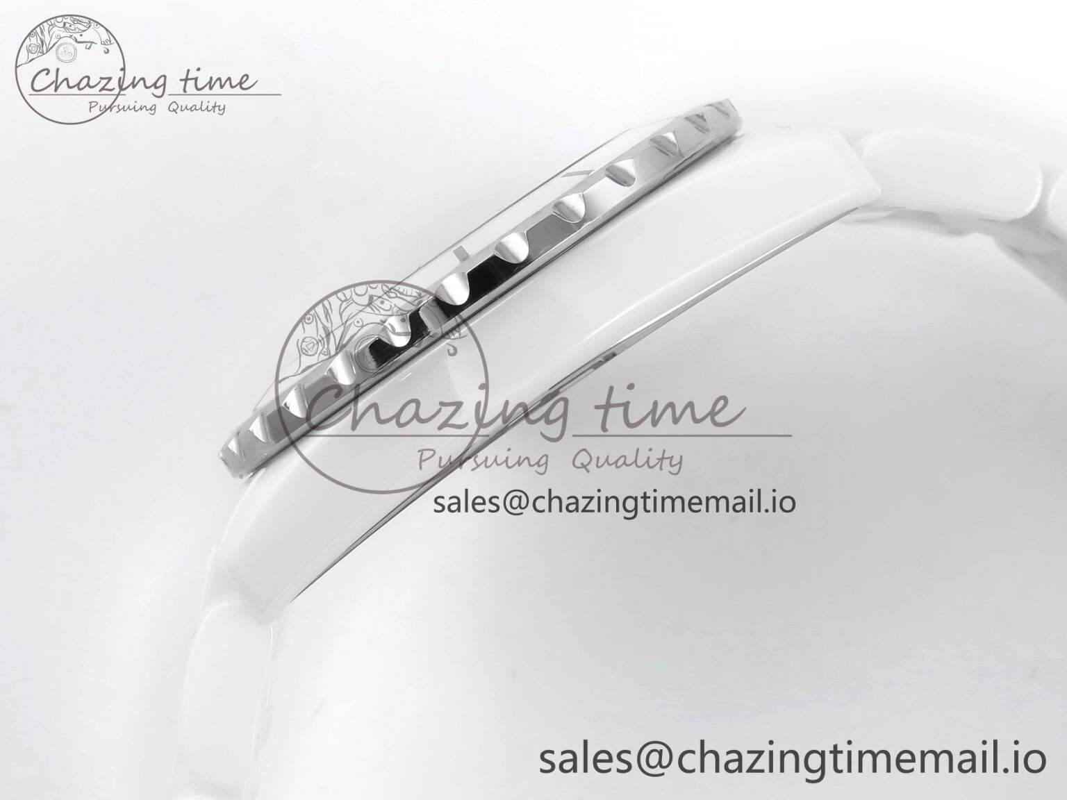 J13 38mm White Ceramic HTF 1:1 Best Edition White Dial Numbers Makers on Bracelet A2892