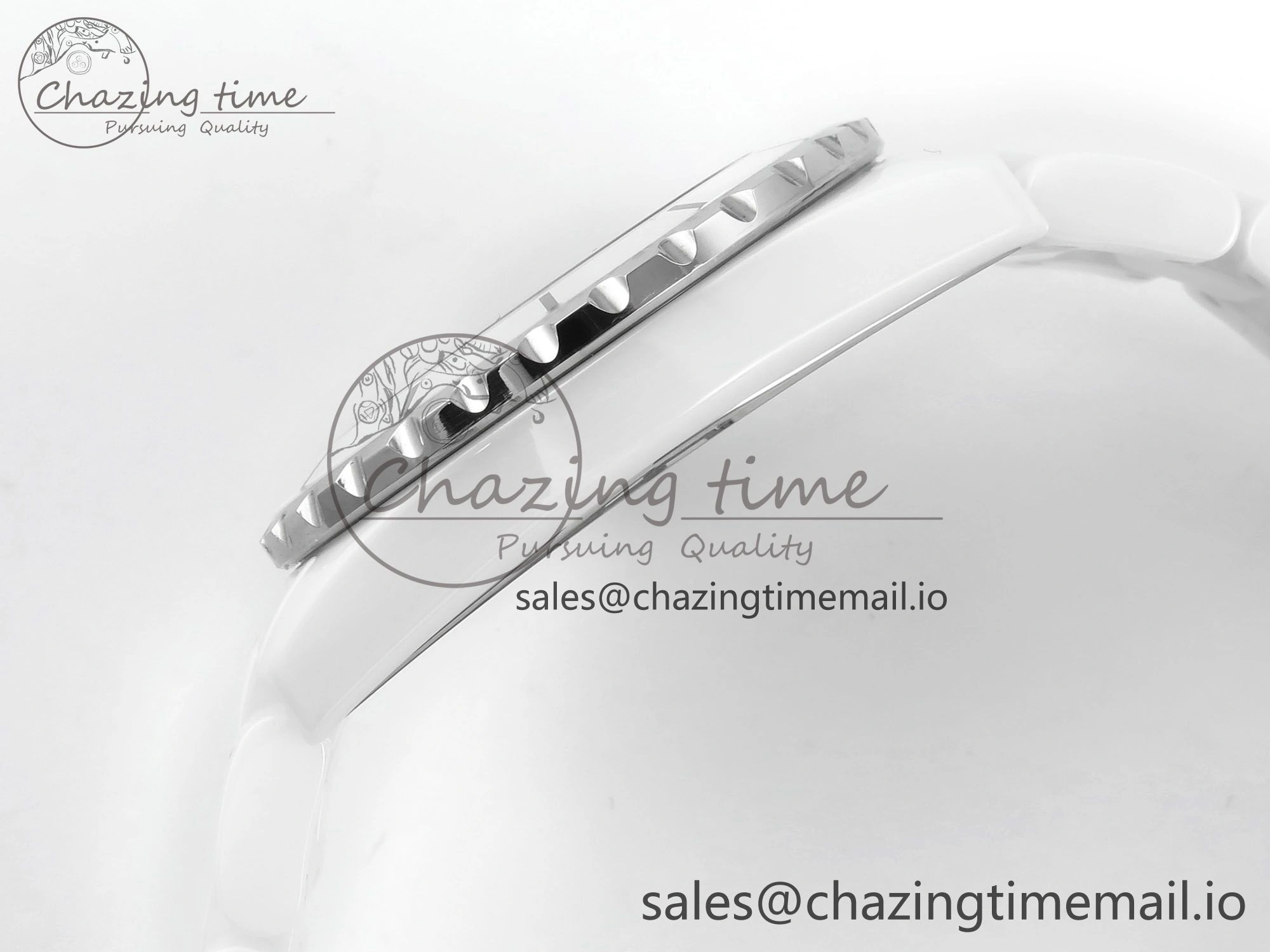 J13 38mm White Ceramic HTF 1:1 Best Edition White Dial Numbers Makers on Bracelet A2892